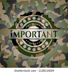 Important camouflaged emblem