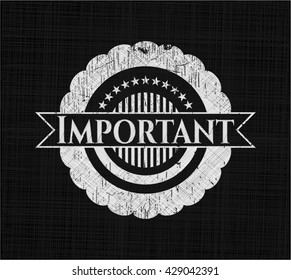 Important with chalkboard texture