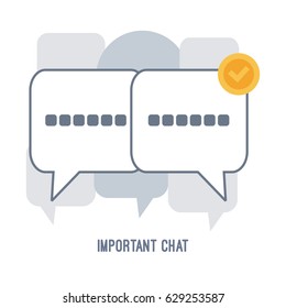 Important Chat Illustration With Chat Baloon