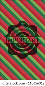 Important christmas badge background.