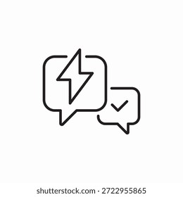 Vector de signo de icono de conversación importante