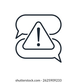 Diálogo importante, negociações. Discussão. Ícone linear de vetor isolado no plano de fundo branco.