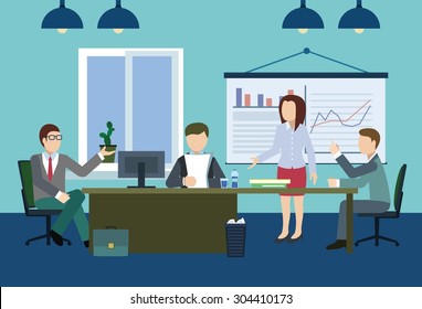 Importante discusión del jefe de la oficina.