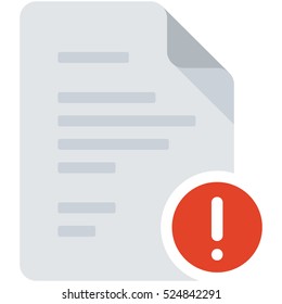 Important document flat vector icon