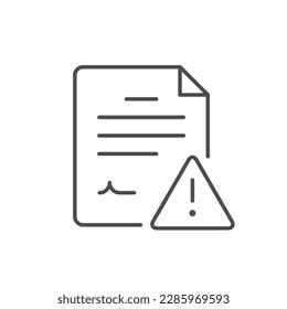 Important document line outline icon