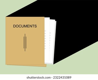 Important documents inside a brown folder