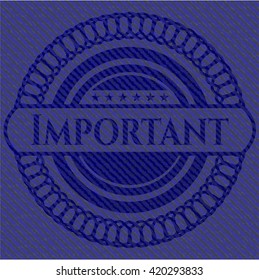 Important emblem with jean high quality background