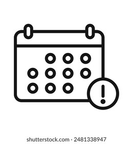 Important Event Calendar Exclamation Icon for Event Planners