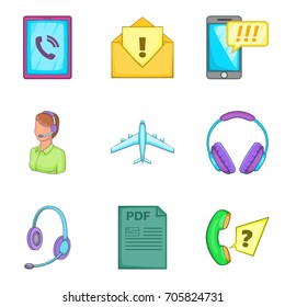 Important file icons set. Cartoon set of 9 important file vector icons for web isolated on white background