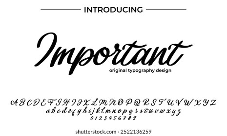 Pincel con estilo pintado con letras mayúsculas del Vector, alfabeto, tipografía