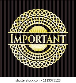  Important gold badge