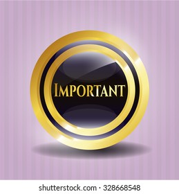 Important gold badge
