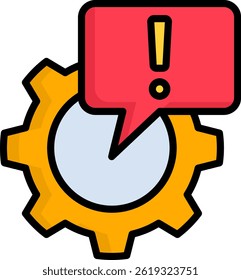 Important Icon Lineal Color Vector Illustration