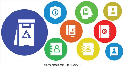 Important Icon Set. 9 Filled Important Icons.  Simple Modern Icons About  - Danger, Warning, Memorize, Agenda