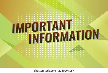 important information concept vector illustration with lines modern futuristic style for landing page template ui web mobile app poster banner flyer background gift card coupon label wallpaper
