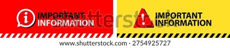 Important information on red and yellow banner