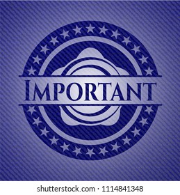 Important with jean texture