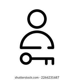 Ilustración de diseño del símbolo del vector de iconos clave importante para el empresario