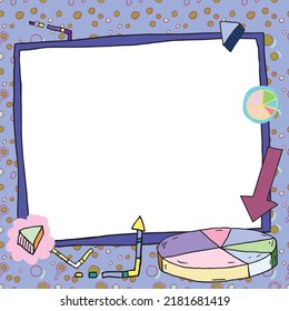 Important Message Presented On Presentation Board With Charts And Arrows Around. Crutial Informations Written In Frame With Graphs. Critical Announcement Displayed.