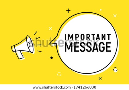 Important message sign illustration. Attention please important information background banner