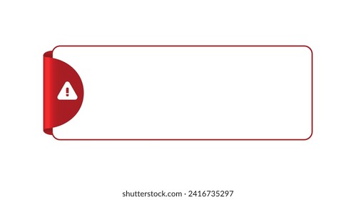 signo de mensaje importante en fondo blanco