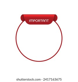 important message sign on white background