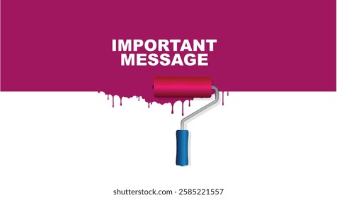 important message sign on white background