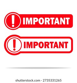 Important notice label sign icon transparent vector isolated illustration