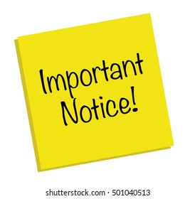 Important Notice Note