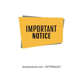 signo de información de texto de aviso importante