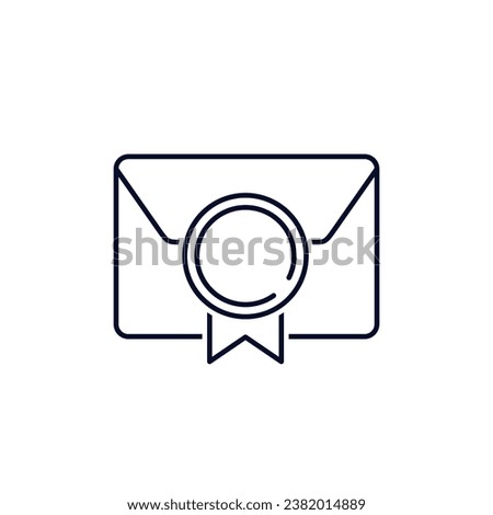 Important notification. Vector linear icon isolated on white background.