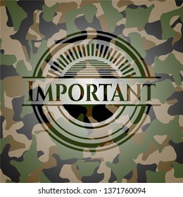 Important on camouflage pattern