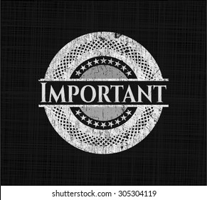 Important on chalkboard