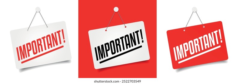 Important on door sign hanging