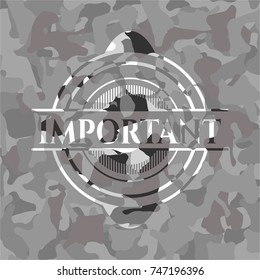 Important on grey camo texture