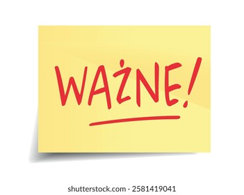 Ważne, Important in Polish language