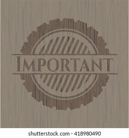 Importante emblema de madera realista