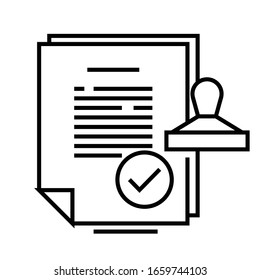 Important report line icon, concept sign, outline vector illustration, linear symbol.