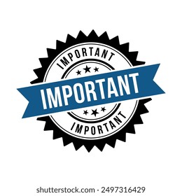 Important Rubber Stamp Grunge Sign