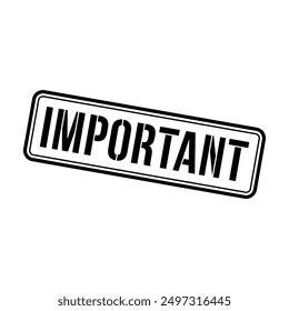 Important Rubber Stamp Grunge Sign