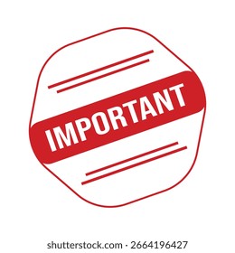 Vector importante del sello de goma