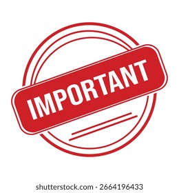 Important Rubber Stamp Seal Vector