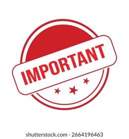 Important Rubber Stamp Seal Vector