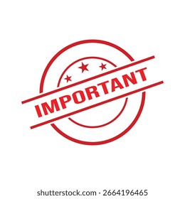 Important Rubber Stamp Seal Vector