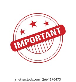 Important Rubber Stamp Seal Vector