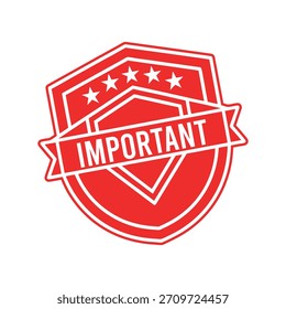 Vector importante del sello de goma.