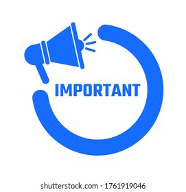 important sign on white background
