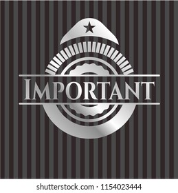 Important silvery badge or emblem