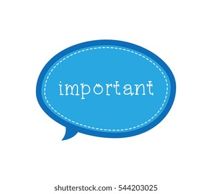 important, social chat, speech bubble, doodle style