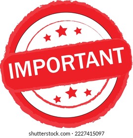 IMPORTANT STAMP and isolated background